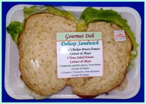 gourmet deli chicken tuna lettuce mayo tomato deluxe sandwich duo